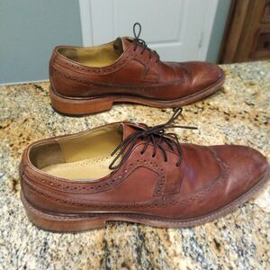 JOHNSTON & MURPHY BROWN LEATHER WINGTIP OXFORDS size 9 M